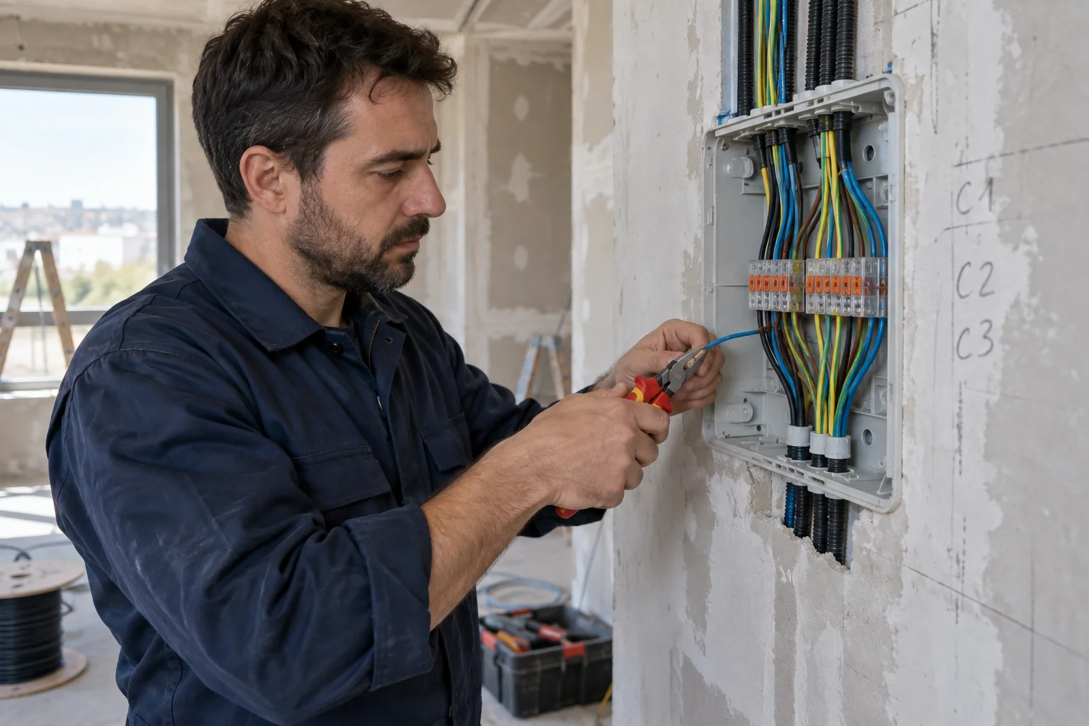 Instalación eléctrica en una vivienda de Terrassa realizada por electricistas de CADI